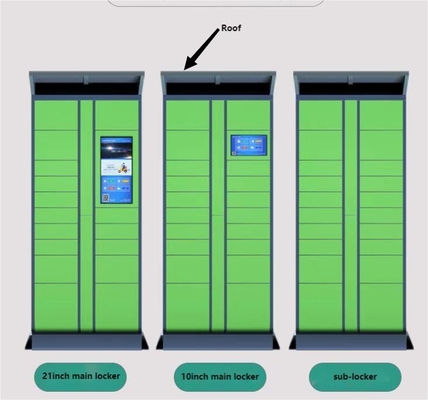Intelligentes elektrisches Schließfach H1980mm im Freien mit Schirm 10inch und unterschiedlicher Größen-Tür