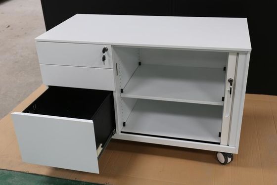 Hellgraue Aktenschrank-Büro-Möbel H600mm W900mm Tambour