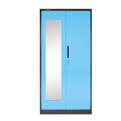 2 Tür-Metallgarderoben-Kabinett-Stahlschlafzimmer-Möbel-Speicher u. Wandschrank