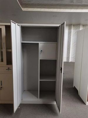 Kundengebundener 2 Tür-Garderoben-Stahlaktenschrank-Datei-Schrank für Büro