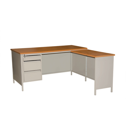 Büro-Möbel-Metalll-förmiger Schreibtisch mit der Blockierung