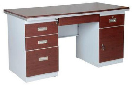 3 Fach-Stahlbürotisch-Schreibtisch-Metallstudenten-Study Table With-Schließfach-Eisen