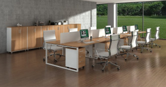 Büro-Studien-Schreibtisch-Büro-Arbeitsplatz des übersichtlichen Designs mit Stahlrahmen
