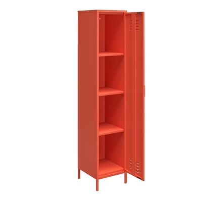 Orange einzelne Schließfach-Speicher-Kabinett-flache Verpackung des Metallh1700 mit justierbaren Füßen
