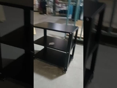 3 Schicht-Metallstahlgestell mit rollenden Rad-verstellbaren Speicher-Regalen